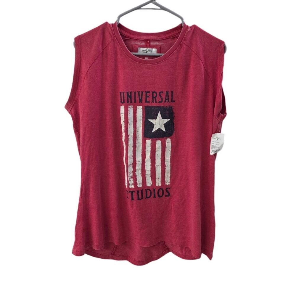 Universal Studios Red Sleeveless Top with Flag - XXL